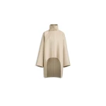Alaia asymmetric double face cashmere coat in beige