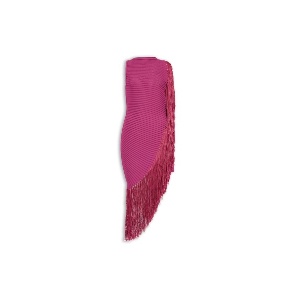 Alaia asymmetric fringed dress
