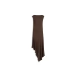 Alaia backless jersey crepe dress in dark brown