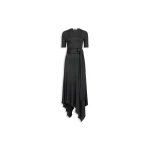 Alaia belted jersey dress in black