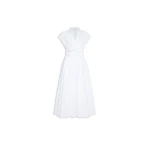 Alaia belted poplin dress