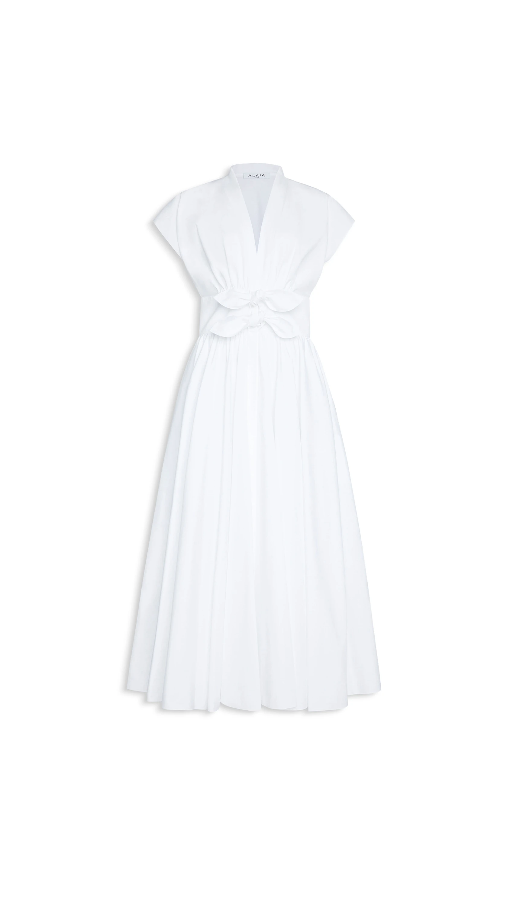 Alaia Belted Poplin Dress Alaia belted poplin dress