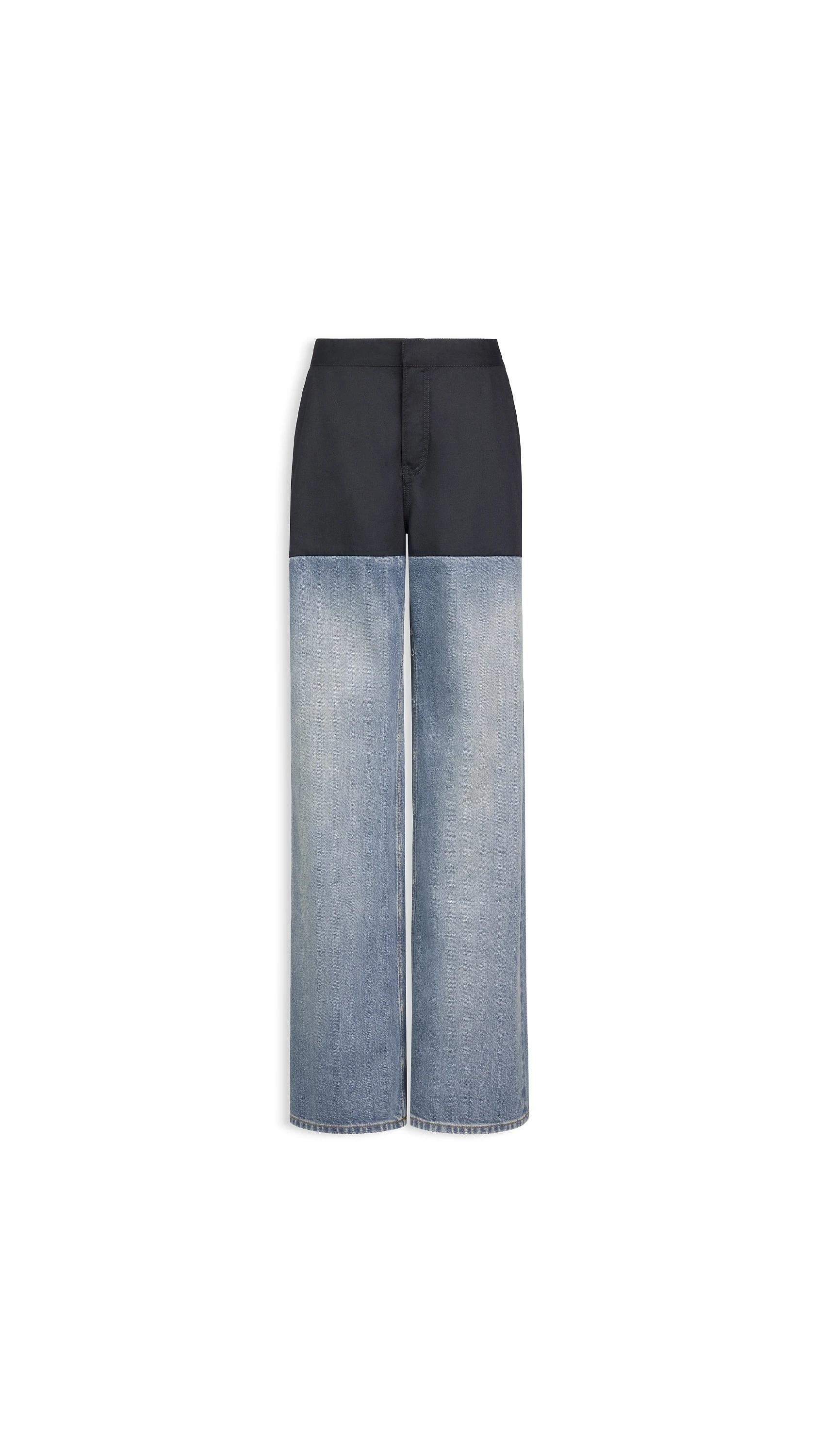 Alaia Bi-Material Denim Pants Alaia bi-material denim pants