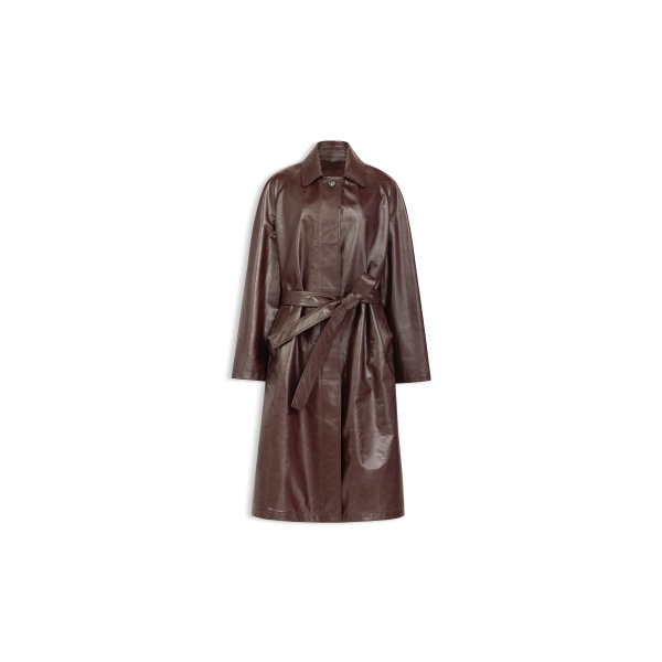 Alaia calfskin trench coat set