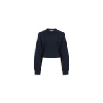 Alaia cashmere crew neck jumper in midnight