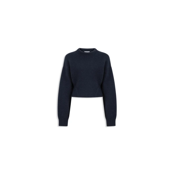 Cashmere Crew Neck Jumper in Midnight