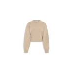 Alaia cashmere crew neck jumper in sand