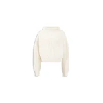 Alaia cashmere pocket jumper in natural white