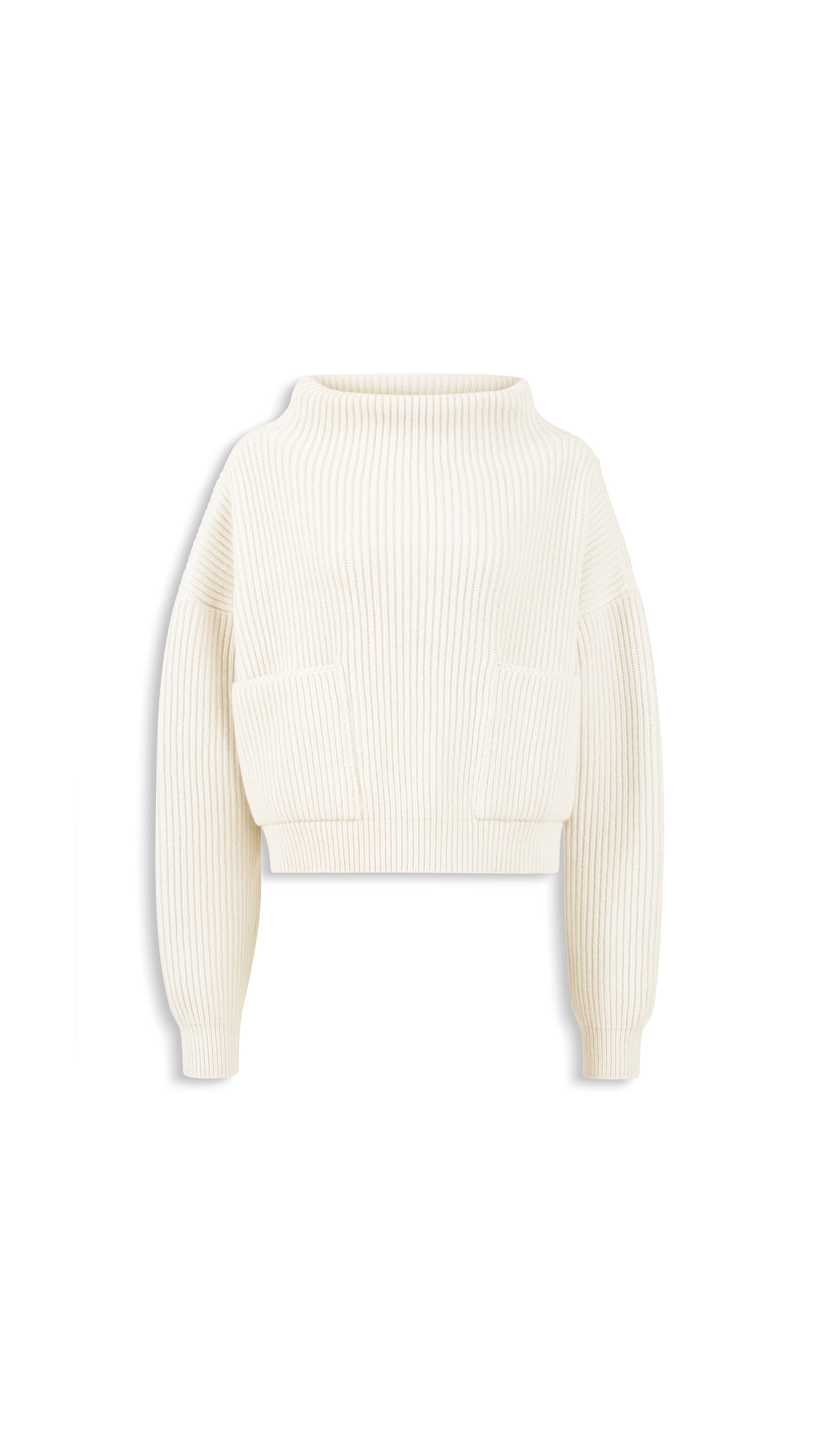 Alaia Cashmere Pocket Jumper in Natural White Alaia cashmere pocket jumper in natural white