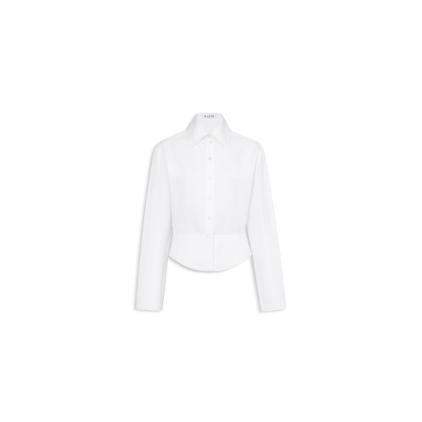 Alaia cotton poplin basque shirt