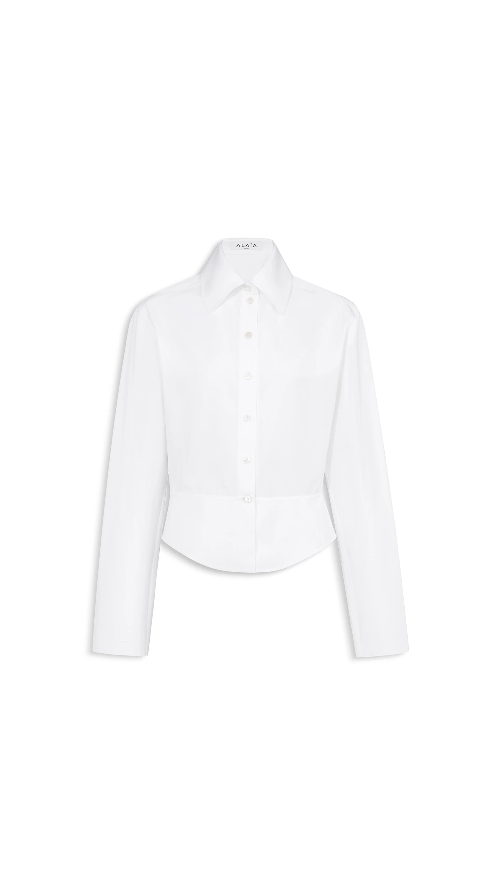 Alaia Cotton Poplin Basque Shirt Alaia cotton poplin basque shirt