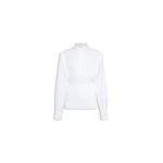 Alaia cotton poplin shirt with ribbed waist