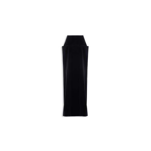 Alaia cotton velvet column skirt