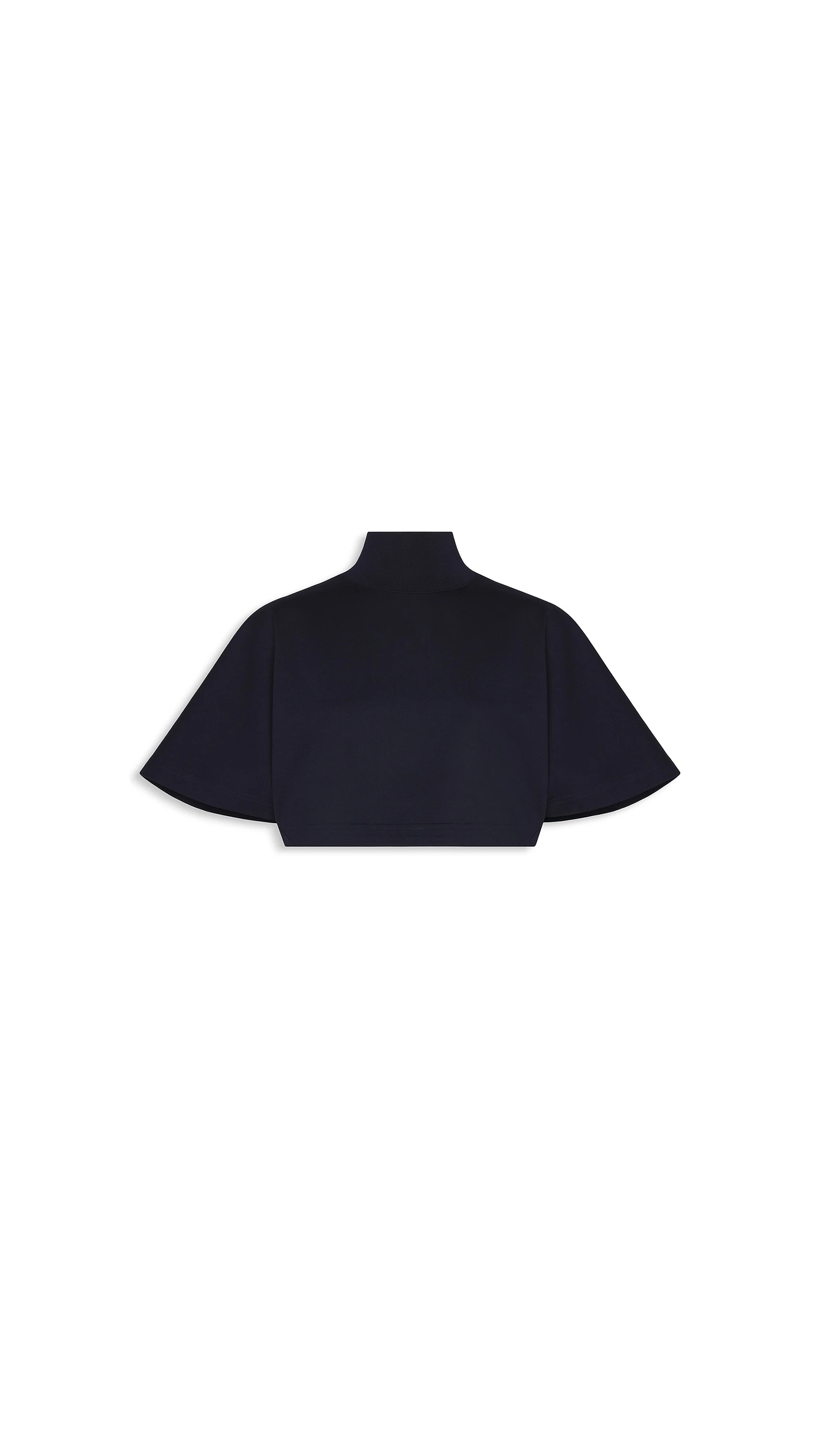 Alaia Cropped Cotton Jersey T-Shirt in Black Alaia cropped cotton jersey t-shirt in black
