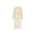 Alaia double face cashmere collarless coat