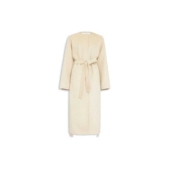 Alaia double face cashmere collarless coat