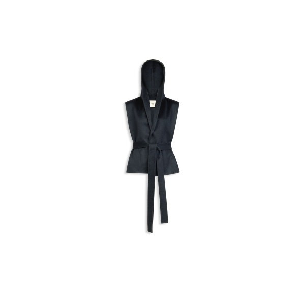 Alaia double face cashmere hooded jacket