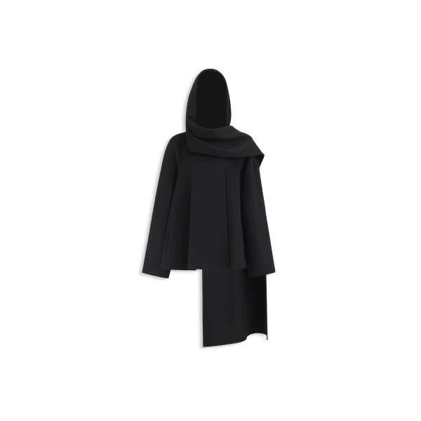 Alaia double face cashmere scarf coat