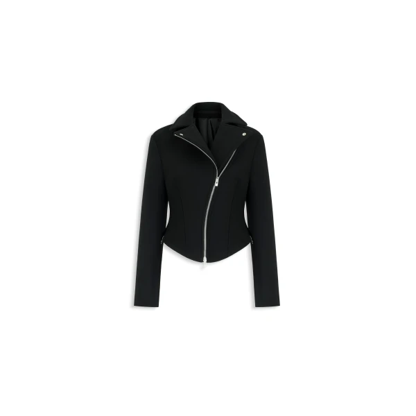 Double Face Wool Biker Jacket