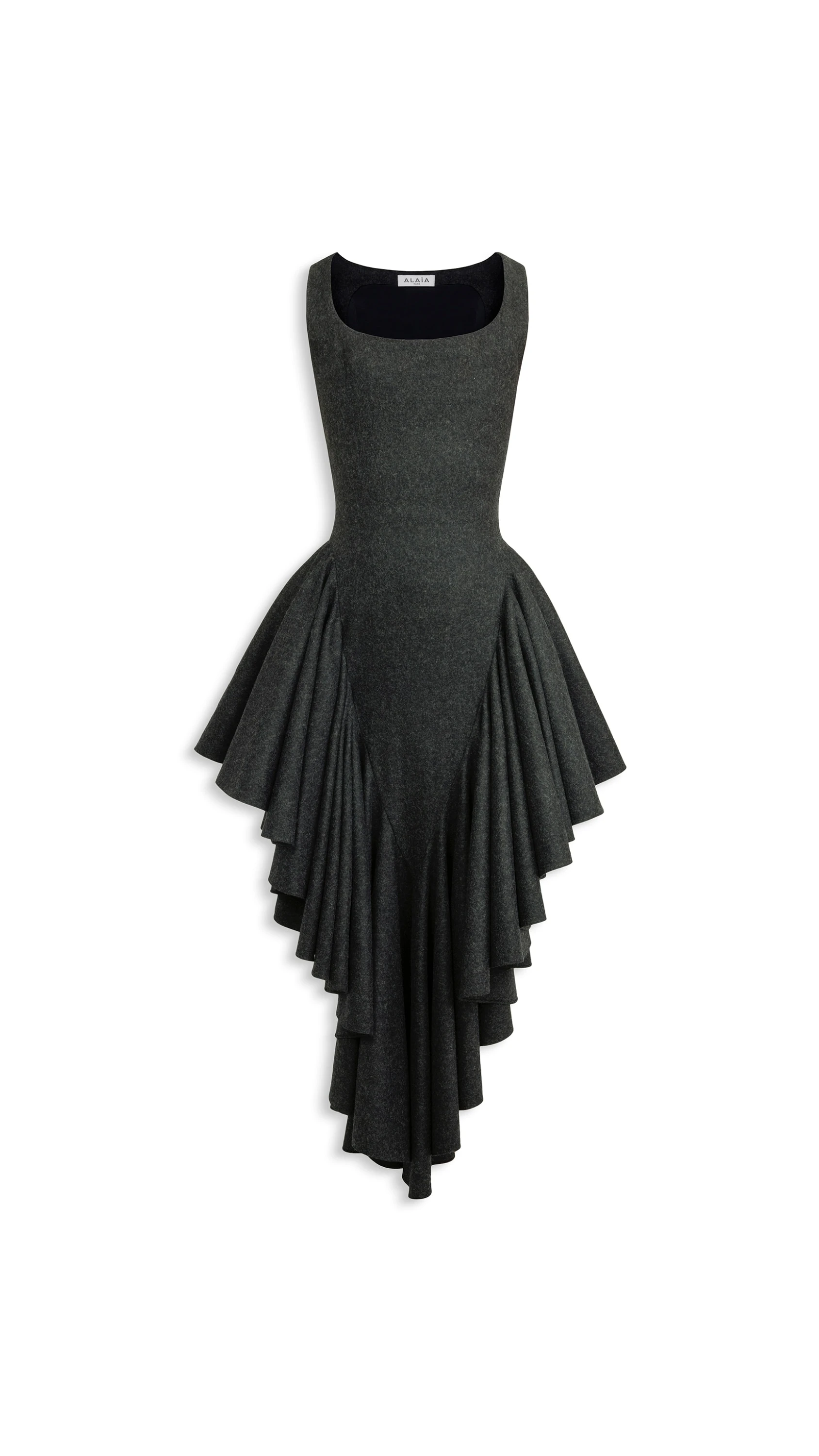 Alaia Felted Wool Triangle Dress Alaia felted wool triangle dress