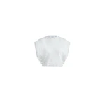 Alaia fleece jersey crop top