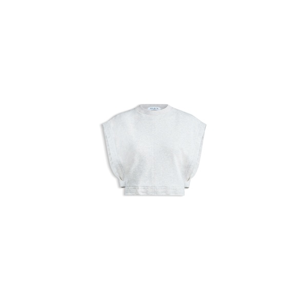 Alaia fleece jersey crop top