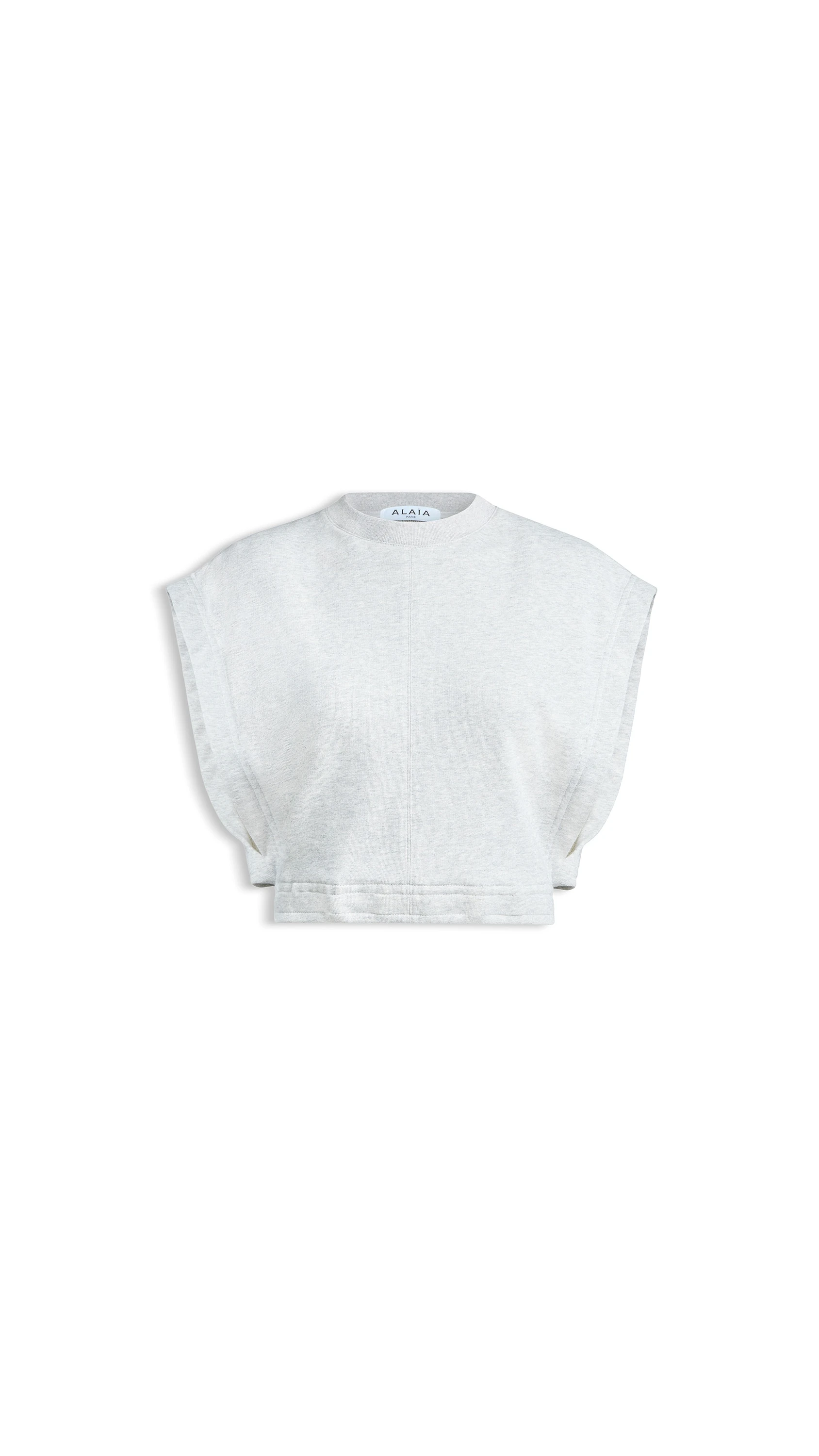 Alaia Fleece Jersey Crop Top Alaia fleece jersey crop top