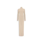 Alaia jersey bodycon dress in mole