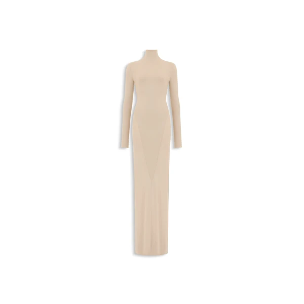 Alaia jersey bodycon dress in mole