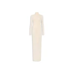 Alaia jersey bodycon dress in pearl white