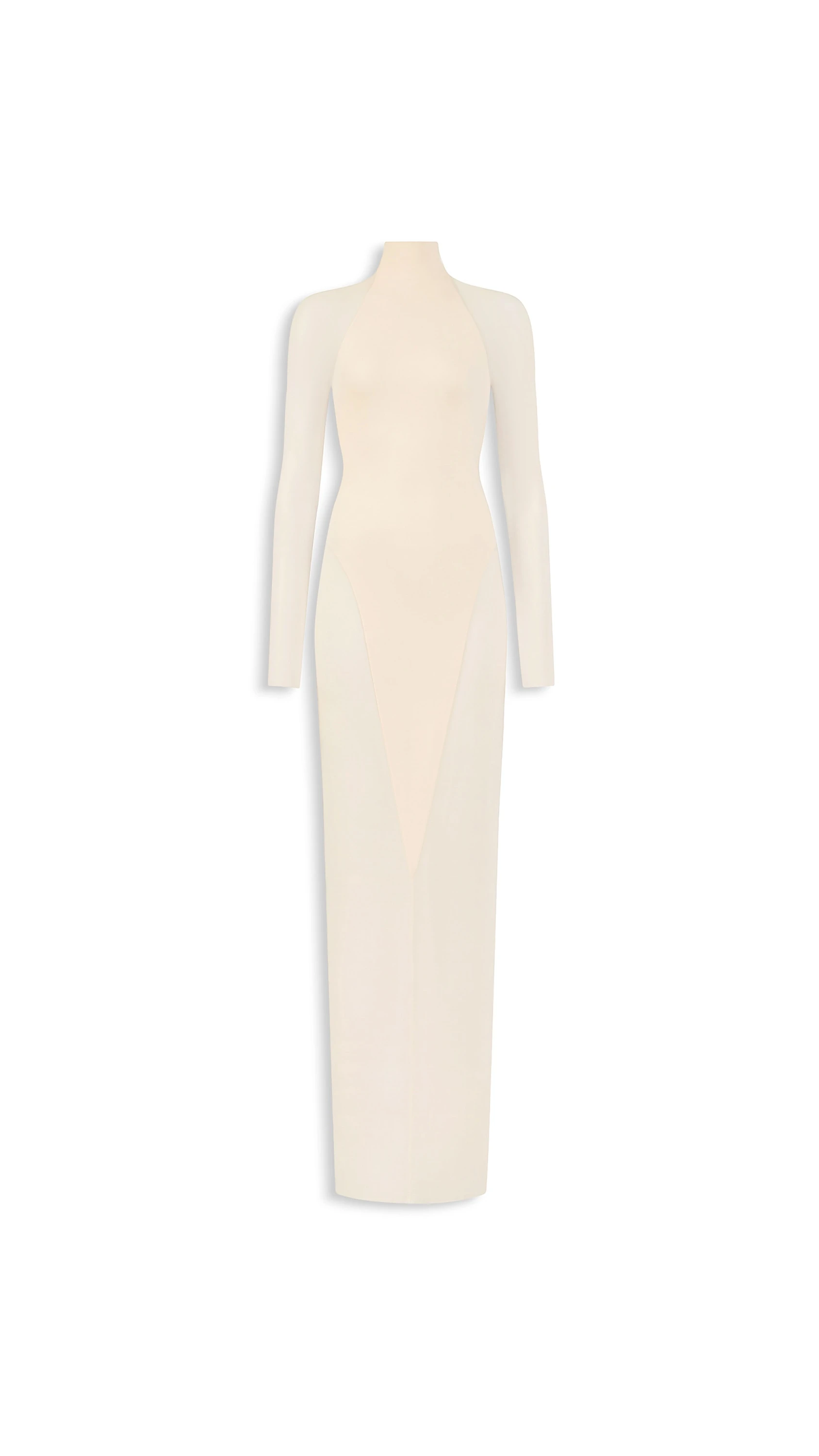 Alaia Jersey Bodycon Dress in Pearl White Alaia jersey bodycon dress in pearl white