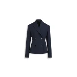 Alaia light wool double-breasted jacket