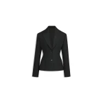 Alaia light wool single-breasted jacket