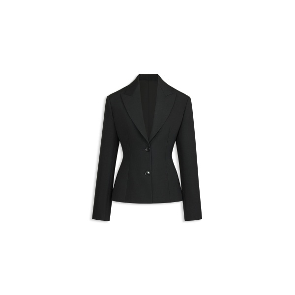 Alaia light wool single-breasted jacket