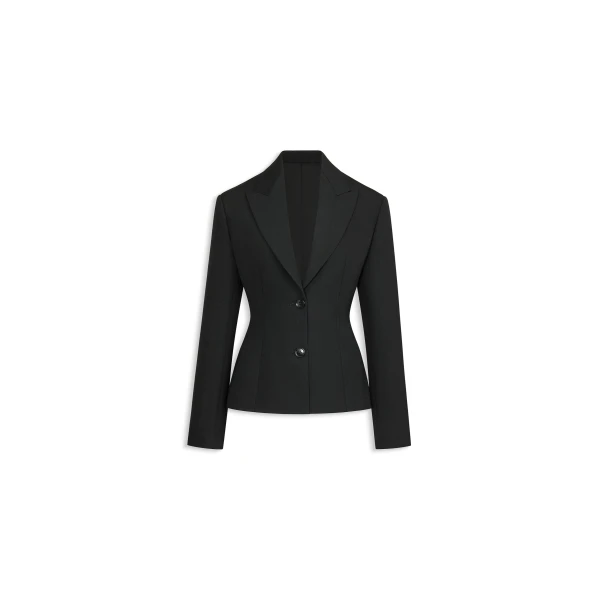 Alaia light wool single-breasted jacket