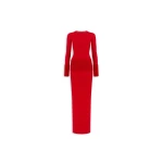 Alaia merino bodycon dress in red