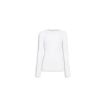 Alaia merino crew neck top in white