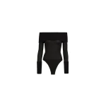 Alaia merino off-shoulder bodysuit