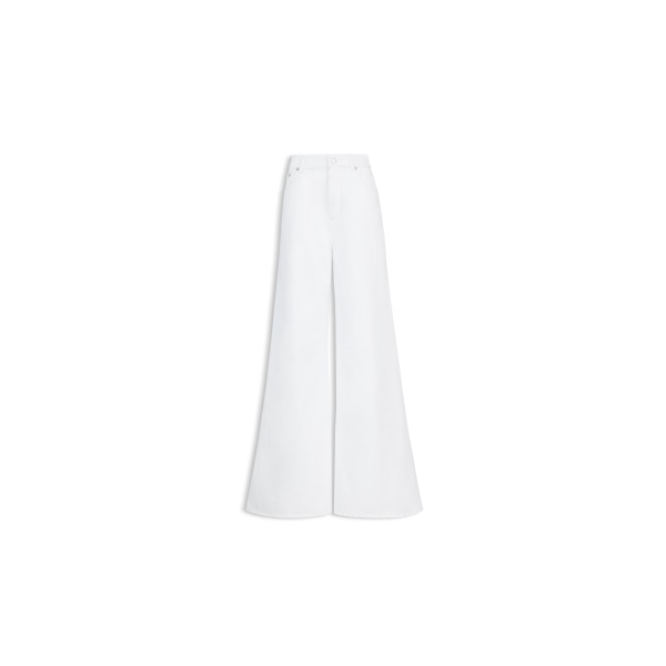 Alaia palazzo denim jeans in white