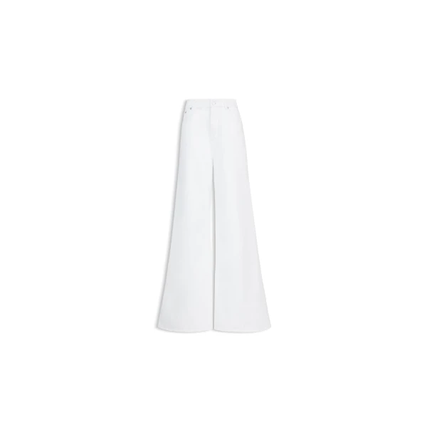 Palazzo Denim Jeans in White