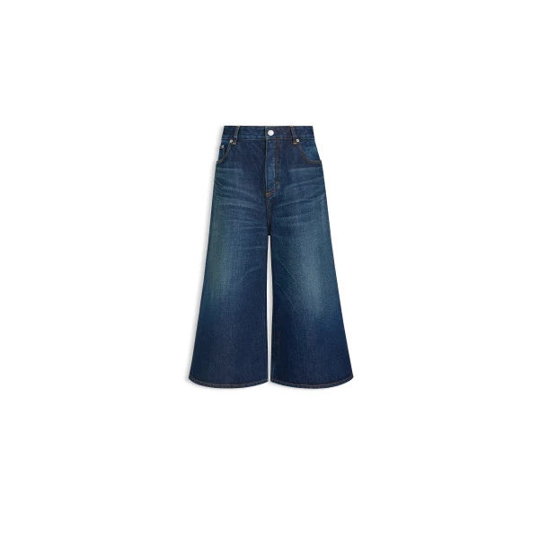 Alaia palazzo denim shorts