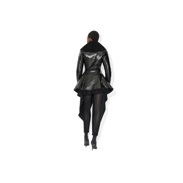 black designer coats