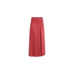 Alaia pleated midi skirt in pompeii red
