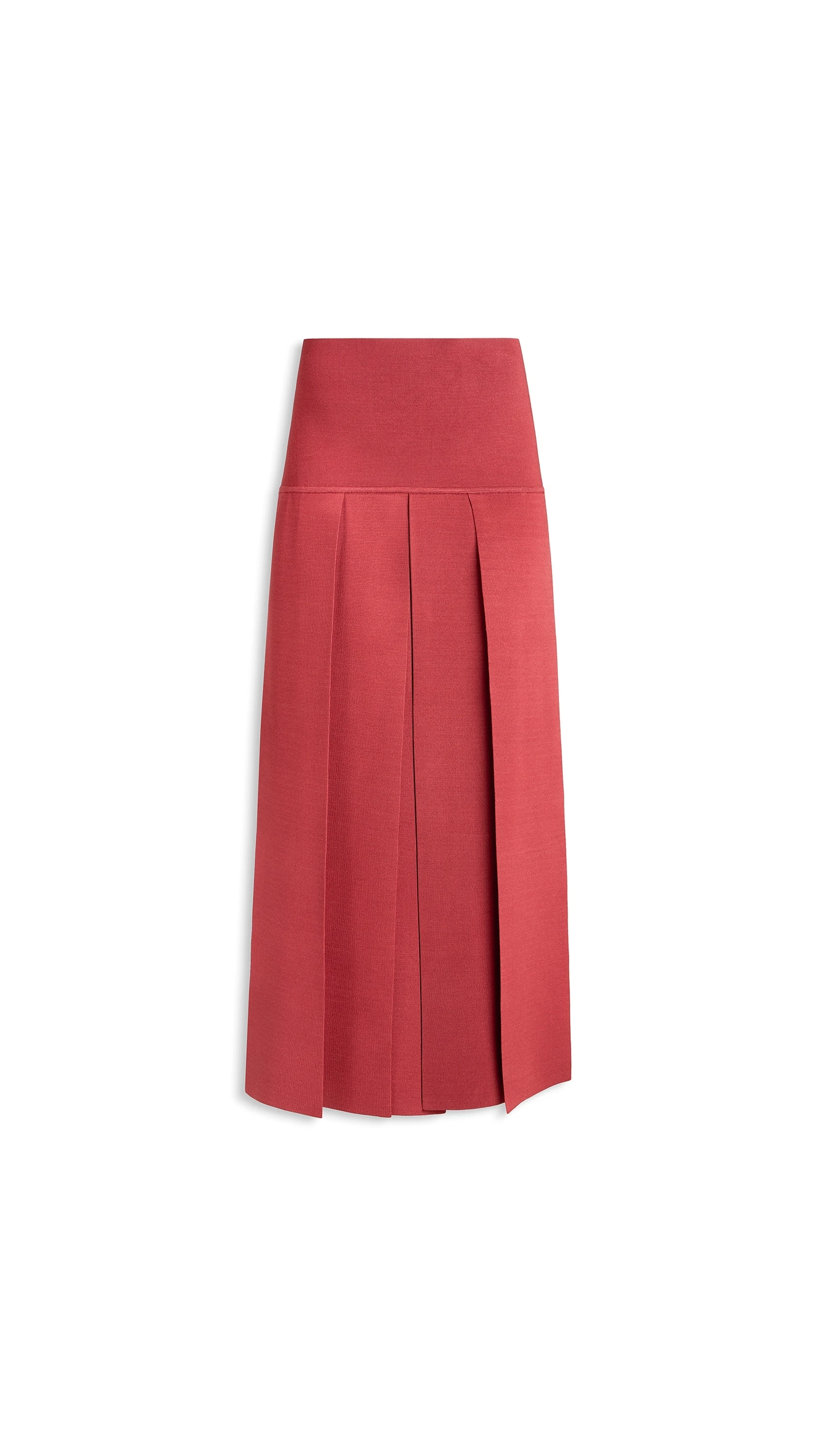 Alaia Pleated Midi Skirt in Pompeii Red Alaia pleated midi skirt in pompeii red