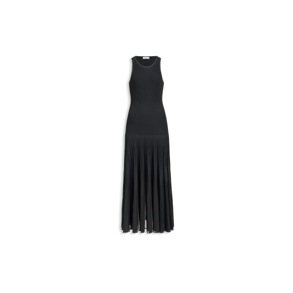 Alaia pleated sheer dress