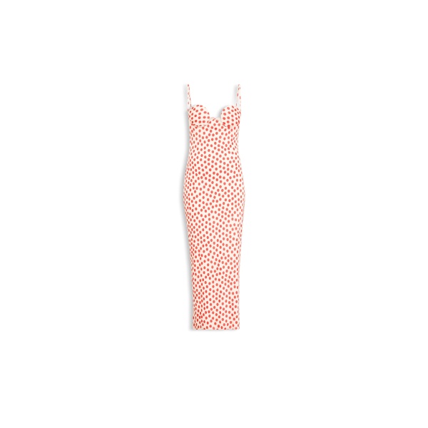 Alaia polka dot column dress