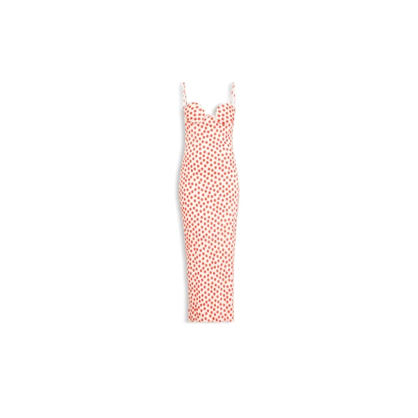 Alaia polka dot column dress
