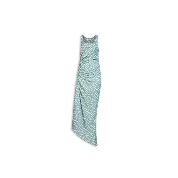 Alaia polka dots gathered dress