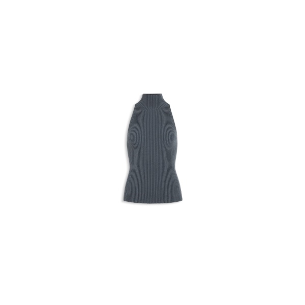 Alaia ribbed halter neck top