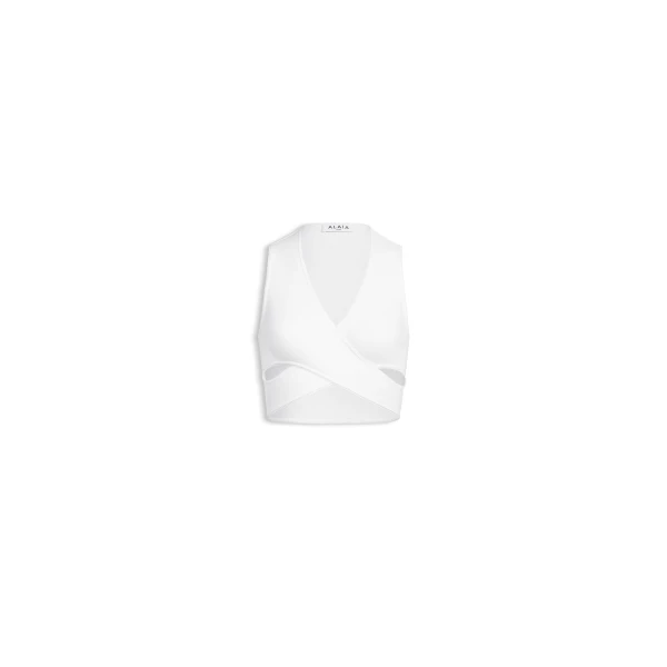 Ribbed Jersey Wrapped Top